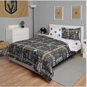 FOCO Las Vegas Knights NHL Team Bed  Bag Comforter Sheets Pillow Cases Full Twin